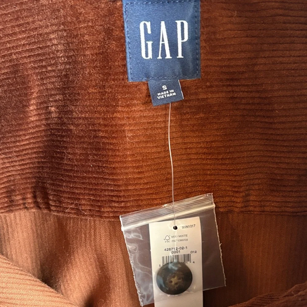 NWT GAP Oversized Corduroy Shirt Shacket Small - Picture 6 of 6